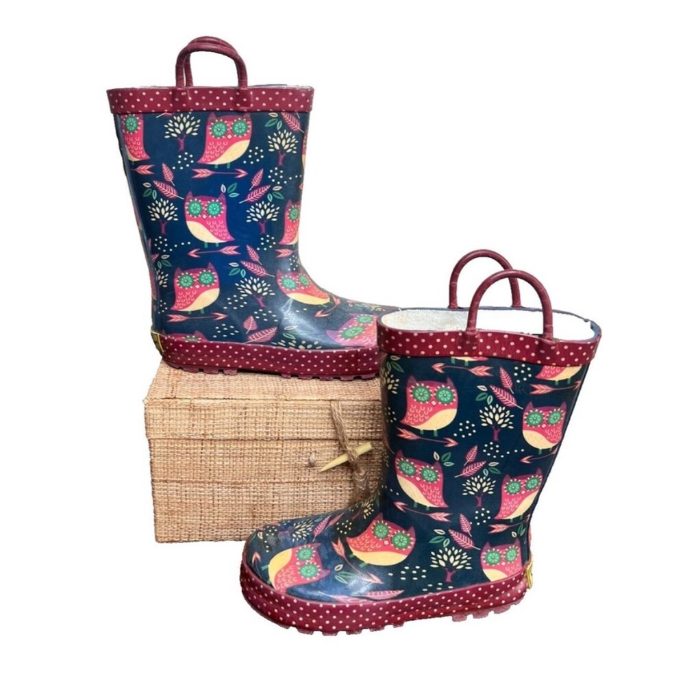 Western Chief Owl Deam Navy Rain Boots
Kids Unisex Size 12 Pull On Fun